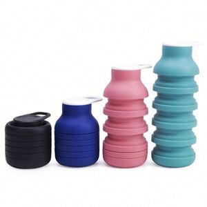 Wholesale Eco-Friendly BPA Free Portable Custom Color Silicone Foldable Collapsible Travel Water Bottle 500-1000ml <b>Tea</b> <b>Infuser</b> - Product Image 1