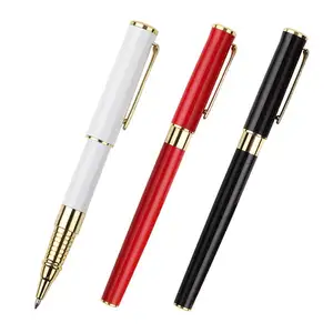 SHULI लक्जरी कलम निर्माता कई रंग के लिए अनुकूलित लोगो धातु कलम उच्च गुणवत्ता रोलर कलम बैंक होटल शादी का तोहफा