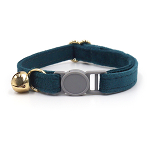 Samt-Abreißhalsband für Katzen mit Glocke Weiches Plüsch-Schnellverschluss-Sicherheitshalsband für Kätzchen Verstellbar für Hauskatzen - Product Image 4