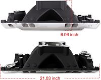 Collecteur d'admission Black Chevy SB 1996 et versions ultérieures Vortec, Air-Gap, Sigle Plane, Super Idle 3500-8000 tr/min