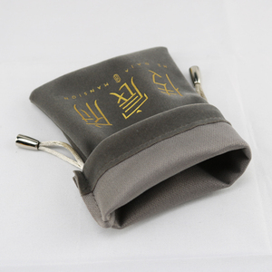 Sac à cordon personnalisé de luxe recyclable en velours pour bijoux, petit sac anti-poussière en velours pour emballage de bijoux, résistant à l'humidité - Product Image 6