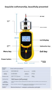 Pompe <span class=keywords><strong>d</strong></span>'échantillonnage interne portable haute précision, dispositif de mesure de l'O2 0-100%VOL sans alarme - Product Image 5