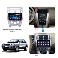 2 Din Touch Android Autoradio GPS-Navigation DSP Carplay Stereo Multimedia-Player Autoaudiosystem für HYUNDAI TUSCON 2006-2013 Android