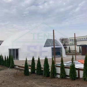 Geodésico-conector de acero galvanizado resistente, cúpula geodésica para eventos de exposición al aire libre, Iglu, Pvc, resistente al agua, color blanco, 10M, para feria - Product Image 3