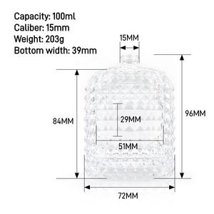 Orden <span class=keywords><strong>urgente</strong></span> Logotipo de alta calidad Posición Gradiente Azul Brillante 100mL Botella de perfume de vidrio Argyle Embalaje vacío - Product Image 5