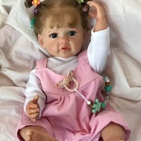 2024 alta calidad 45cm Reborn Sleeping Baby Doll recién nacido silicona realista Reborn Doll Set bebé Reborn niño muñeca