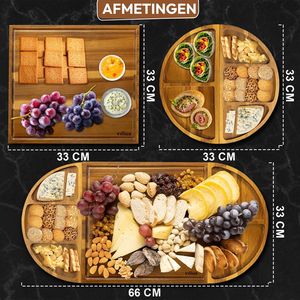 Tabla de <span class=keywords><strong>Tapas</strong></span> de Acacia, Tabla de Servir Magnética, Tabla Modular para Quesos y Aperitivos, Tabla Expandible para Bebidas para Entretener - Product Image 6