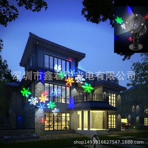 LED Christmas Snowflake <b>Projector</b> <b>Light</b> Outdoor Waterproof 3D Effect White Color Plastic Wall Plug Powered Lawn Decoration - Product Image 4