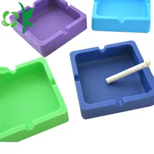 OKSILICONE Customized Eco-Friendly Silicone Ashtray Case Outdoor Portable Unbreakable Ashtray Silicone Cigar Holder