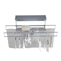Séchoir à linge électrique D63-SJ avec télécommande, capteur intelligent, séchoir à linge relevable pour balcon