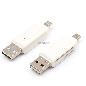 Lecteur de carte mémoire USB 2.0 OTG 2 en 1, lecteur de carte universel Micro USB TF <span class=keywords><strong>SD</strong></span> pour téléphone, ordinateur portable - Product Image 6
