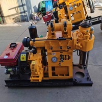 HZ-130/180/200 Perceuse portable Exploration minérale Incl. Pompe à roulement 200m Deep Water Well Rig Construction Mine Rig
