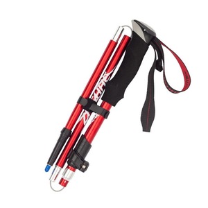 Bâtons de randonnée uniques en alliage d'aluminium, pliables en 5 sections, équipement de randonnée portable, antidérapants, télescopiques - Product Image 2