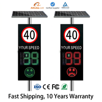 Panneau de signalisation routière LED intelligent SHENGHAO avec capteur de vitesse radar Doppler solaire, écran de 18 pouces et film réfléchissant de quatrième qualité