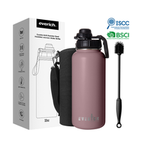 Everich Vente en gros Bouteille d'eau isolée sous vide Couvercle de verrouillage pour sport Vente en gros Bouteilles d'eau potable en acier inoxydable pour la gym