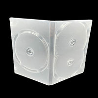 Boîte de rangement transparente standard avec capacité de 3 disques, étui transparent pour DVD/CD, boîte à films, support de 14 mm pour papier et médias