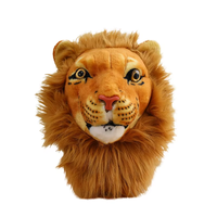 Sac à dos modèle tête de lion et tigre réaliste, jouet en peluche super doux, coton PP, anti-stress, finition lavée, vernissage UV