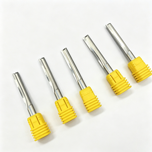 Fresa de carburo sólido de 2 filos rectos con recubrimiento DLC antiadherente para fresado y corte de aluminio, acrílico y PCB - Product Image 4