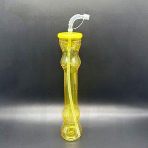 Wholesale Creative Long Neck Yard Custom Logo Plastic <b>Cup</b> Juice Milk Tea <b>Coffee</b> Cold Drink <b>Straw</b> Bottle - Product Image 4