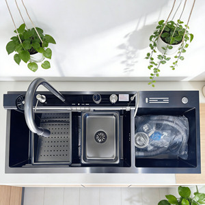 Évier de cuisine multifonction en acier inoxydable 304, surface brossée, évier de cuisine de qualité supérieure - Product Image 6