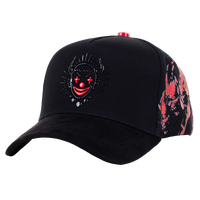Topi Baseball Berkualitas Tinggi 5 Panel Terstruktur Gorras Devil Clown Snapback dengan Logo Karet 3D Cetak Penuh di Samping, Gaya Gothic Streetwear