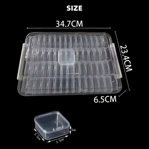 Clear Plastic <strong>Storage</strong> Box with Individual Lids, 60-Compartment Set, Multi-Purpose Organizer <strong>for</strong> Small Items - Product Image 2