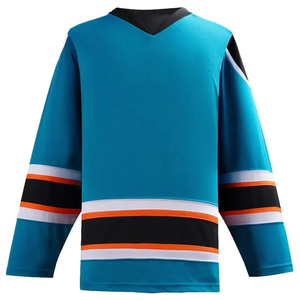 Maillots de hockey sur glace à séchage rapide, pas chers, pour adultes, chemises d'entraînement de football, imprimé animal, protection UV, été, 100% polyester - Product Image 1