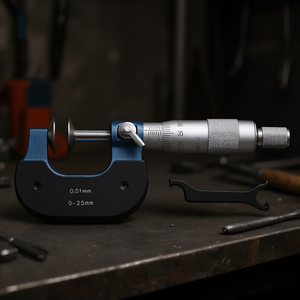 Micrómetro de Placa Fervi 0-25mm 0.01mm Herramienta de Medición de Precisión para Metalurgia - Product Image 3