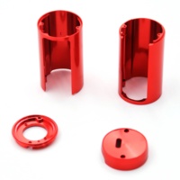Usinage CNC de précision pour boîtier de détecteur infrarouge non refroidi, composants de caméra thermique en aluminium anodisé rouge sur mesure