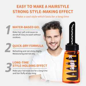 <span class=keywords><strong>Gel</strong></span> coiffant extrême pour hommes, <span class=keywords><strong>gel</strong></span> coiffant pour cheveux bouclés, cire coiffante, <span class=keywords><strong>gel</strong></span> coiffant personnalisé avec peigne - Product Image 4