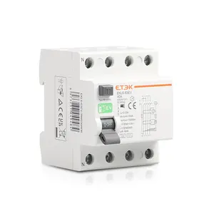 ETEK B classe EKL6-63EV RCCB 10KA 3P + N 40A 30mA digite A DC 6mA RCD Din trilho com TUV Rheinland CB CE