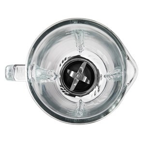 Frullatore in acciaio inossidabile con caraffa in vetro da 64 once con coperchio e manico per frullati e puree - Product Image 3