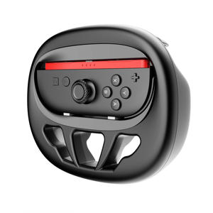 พวงมาลัยไร้สาย Saitake สีดำ วัสดุ ABS สำหรับ Switch2 อุปกรณ์เสริมเกมพกพา <span class=keywords><strong>Mario</strong></span> <span class=keywords><strong>Kart</strong></span> <span class=keywords><strong>8</strong></span> Deluxe - Product Image 1