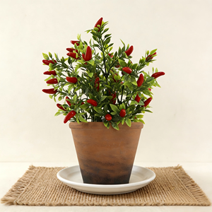 <span class=keywords><strong>Arbre</strong></span> artificiel de piment de haute qualité en pot en pulpe, plante végétale artificielle réaliste pour la décoration de bureau, de fenêtre et de cuisine - Product Image 4