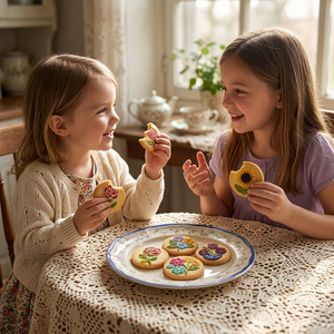 Ensemble de découpoirs à biscuits ronds en forme de fleurs (fleur de cerisier, tulipe, rose, tournesol, <span class=keywords><strong>marguerite</strong></span>) avec tampons, moules à biscuits circulaires - Product Image 6