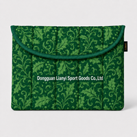 Housse d'ordinateur portable rembourrée douce avec logo personnalisé, pochette matelassée en polyester pour ordinateur portable, sacoche pour ordinateur pour cadeaux de bureau, fabrication OEM