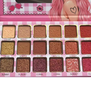 Paleta de Maquillaje al por Mayor de 18 Colores: Sombra de Ojos, Colorete, Polvo Cosmético, Contorno Facial e Iluminador - Product Image 4