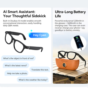 AI Smart Glasses 800W Ultra Clear Camera <b>Bluetooth</b> Call 3600mAh Large Charging Compartment AI Voice Assistant Smartglasses - Product Image 6