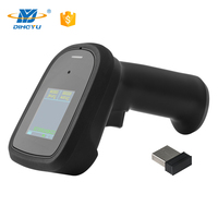 Escáner de Código de Barras Inalámbrico, Pantalla LCD 1D, 2D, QR, Interfaz USB Portátil con Base de Carga, Stock Disponible para Venta Al por Mayor