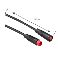 Câble connecteur étanche M8 2 broches IP44, mini cordon d'alimentation mâle-femelle pour vélo électrique et extension de bande LED
