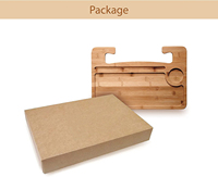 Bureau d'ordinateur portable en bambou naturel portable et table au volant Plats et assiettes écologiques pour voyager et manger