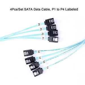 สาย SATA-III SAS 4ชิ้น/เซ็ต SATA 3.0 6Gbps HDD SDD <span class=keywords><strong>Data</strong></span> CABLE ทดแทนสำหรับคอมพิวเตอร์เซิร์ฟเวอร์ SSD HDD CD DVD drives RAID (3.3FT) - Product Image 3