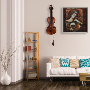 Soporte de pared para violín y <span class=keywords><strong>viola</strong></span> Work Well Home & Studio con gancho y soporte para arco - Product Image 3