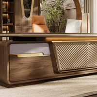 Bureau de direction moderne en bois MDF avec base en acier, design modulaire, mobilier de bureau de luxe, montage facile