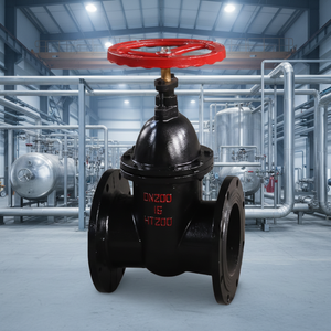 วาล์วประตูเหล็กหล่อแบบหน้าแปลน HT200/GGG40-50 ขนาด DN200 PN16 สำหรับงานอุตสาหกรรมน้ำ - Product Image 1