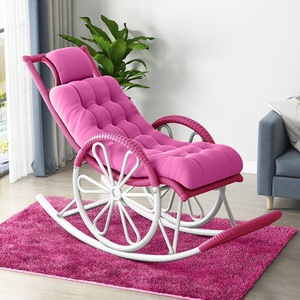 Chaise à bascule <span class=keywords><strong>de</strong></span> <span class=keywords><strong>jardin</strong></span> en rotin moderne bon marché pour adultes pour la sieste se prélasser sur le <span class=keywords><strong>salon</strong></span> <span class=keywords><strong>balcon</strong></span> salle à manger parc chambre - Product Image 4