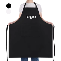 Tablier sans manches en polyester, style halter, imperméable et anti-salissures, avec logo personnalisé, design moderne et minimaliste, pour uniformes de restaurant
