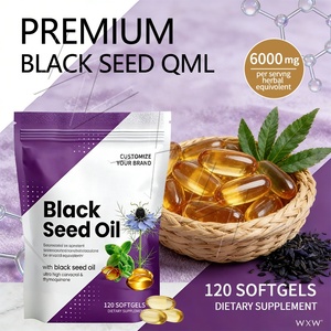 Capsules molles d'huile de nigelle sur mesure avec Oméga 3 6 9 – Complément nutritionnel premium pour adultes - Product Image 1