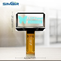 Mono 3.3V 24 Pins mavi SPI I2C IIC SSD1309 1.5 ''128x56 1.51 inç esnek Panel şeffaf OLED ekran ekran