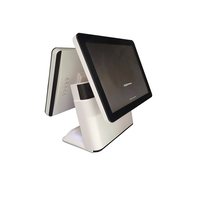 Double écran 15 pouces i3 i5 i7 café caisse Pos Terminal écran tactile capacitif fenêtre POS PC